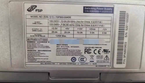 1PC  FIT FOR power supply FSP850-50ADB ATX 850W