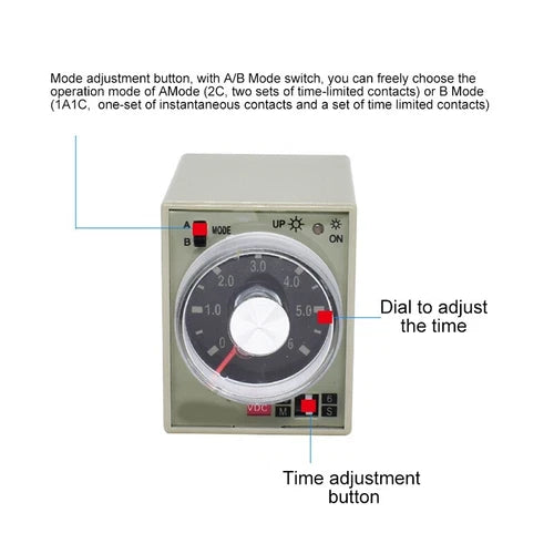1X For   AC220V Industrial Time Relay AH3-NA NB NC ND NE DC12V DC24V AC110V
