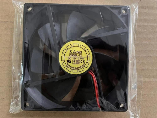 1pc    Double ball fan 2pin 12V 0.14A 1.68W 90*90*25MM D90BL-12