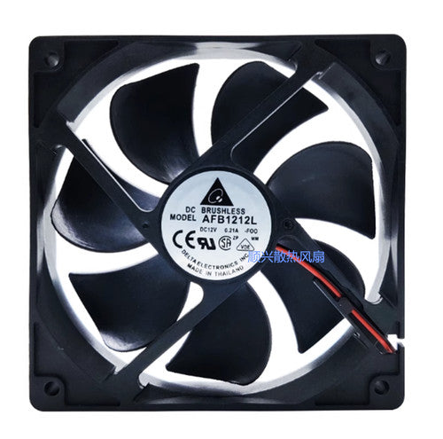 1 PCS DELTA Fan AFB1212L DC12V 0.21A 12025 12CM 2 wire dual ball cooling fan