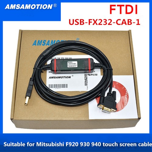 Mitsubishi F920/F930/940 Touch Screen Programming Cable USB-FX232-CAB-1 FTDI