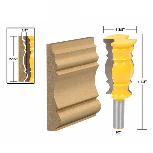 1PC/3PCS 1/2" Shank  Set Crown Molding Router Bit Beautiful Architectural Edge