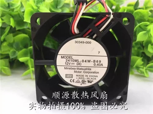 1PC  0.40A 60*60*25MM 3-Wire Silent Cooling Fan   2410ML-04W-B69 DC12V