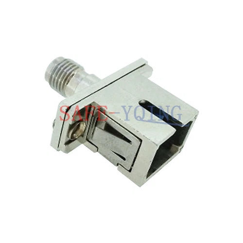 1X SMA Female-SC Female Hybrid Adapter Flange Coupling Optical Fiber Connector