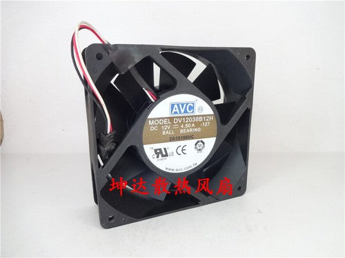 1 PCS AVC Fan DV12038B12H DC 12V 4.5A 12038 12cm booster fan cooling fan 3 PIN