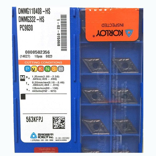 KORLOY DNMG110408-HS PC9030 Carbide Inserts CNC TOOL