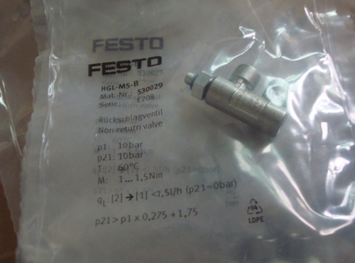 1 pcs FESTO HGL-M5-B 530029 Check valve