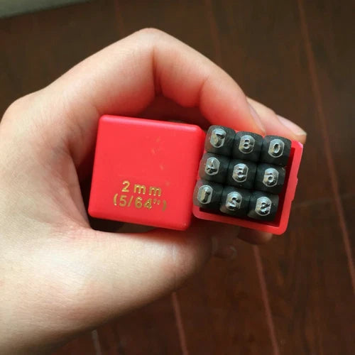 9pcs Steel Number Stamps Punch Dies Set (0-8)  1.5/2/2.5/3/4/5/6/8/10/12/19mm