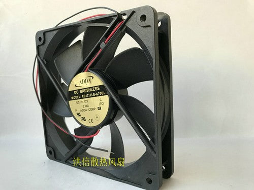 1 PCS ADDA Fan AD1212LB-A70GL DC 12V 0.24A 12CM 12025 2 Wire