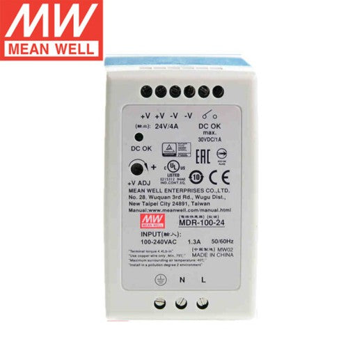 Mean Well Switching Power Supply Module MDR-100 DIN Rail Type 12V24V48V DC 100W