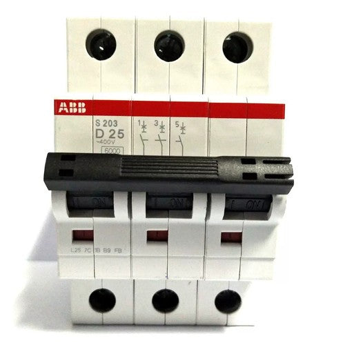 one  ABB S203-D25 3P 25A Miniature Circuit Breaker in box Free ship