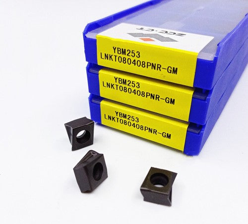 10Pcs/BOX ZCC.CT LNKT080408PNR-GM YBM253 Milling Blade CNC Carbide Inserts
