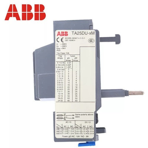 ABB TA25DU-25M Thermal Overload Relay 25A 690V 3 Poles