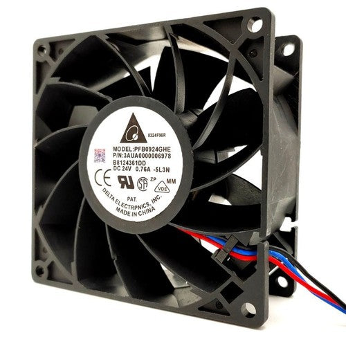1 pcs DELTA Fan PFB0924GHE DC 24V 0.76A 92*92*38mm 3 pin inverter Cooling fan
