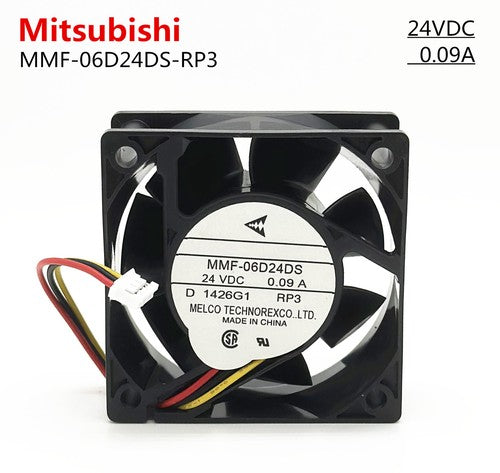 Mitsubishi Inverter Fan MMF-06D24DS-RP3 24VDC 0.09A 6CM 6025 3-pin