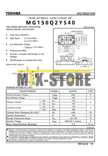1PC   Module TOSHIBA MG150Q2YS40 Quality Assurance