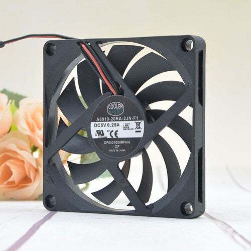 Cooler Master A8010-20RA-2JN-F1 Ultra thin cooling fan 5V 0.25A 2wire 80*80*10mm