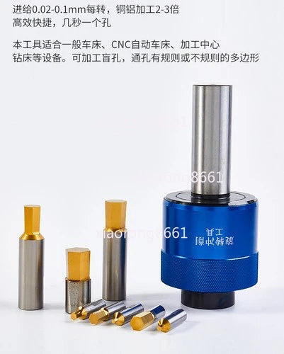 1PC CNC lathe coated hexagon punch CT08 CT16 Rotary punching tool high-precision