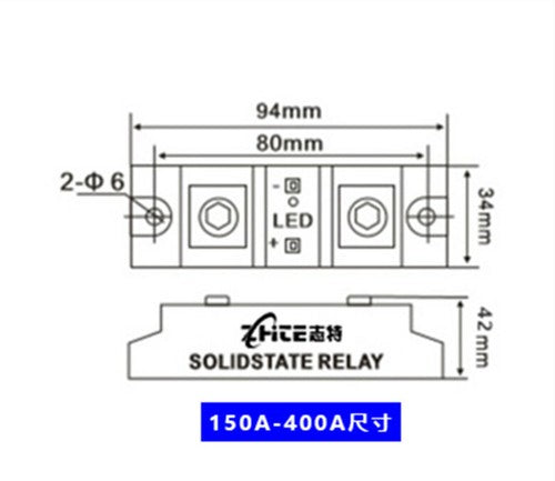 300A industrial grade single-phase solid state relay modular DC-AC H3300Z24V380V