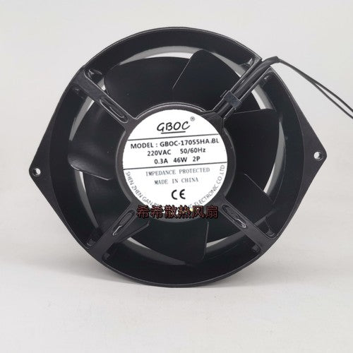 1 PCS GBOC Fan GBOC-17055HA2BL AC220V 17055 17cm 2 WIRE All metal fan