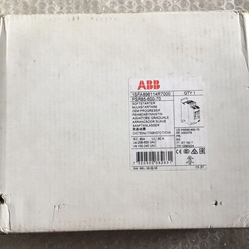 Abb Soft starter PSR85-600-70 1SFA896114R700 45KW ONE Year Warranty