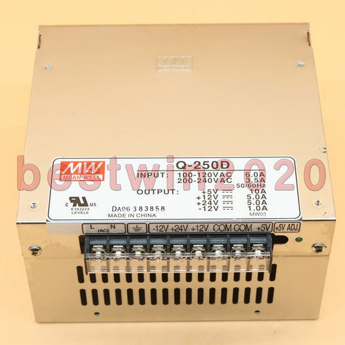 MEANWELL Q-250D 100-120V 6.0A 200-240V 3.5A  Switching Power Supply