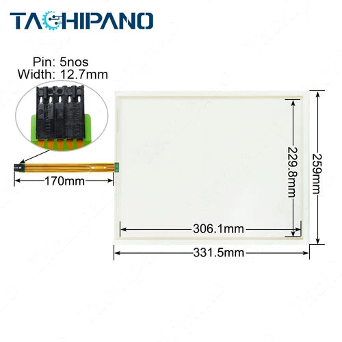 for 6AV6 644-0AB01-2AX0 MP 377 15" with Overlay 6AV6644-0AB01-2AX0 Touch Screen