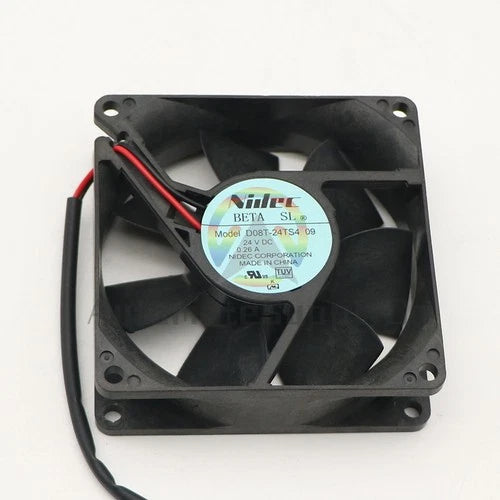 1PC  2wire D08T-24TS4 09 Double ball cooling fan 24V 0.26A 80X80X25MM