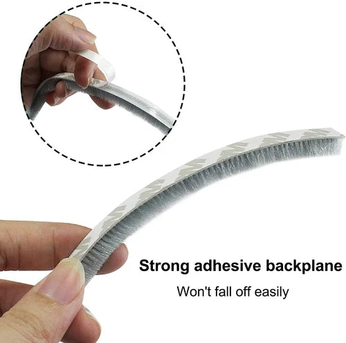 Window Brush Seal Strip Self Adhesive Weather Stripping Door Sweep 10Meters
