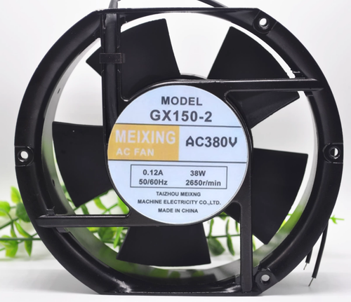1 pcs MEIXING Fan GX150-2 AC380V 0.12A 38W 17251 17CM 2 Wire cooling fan