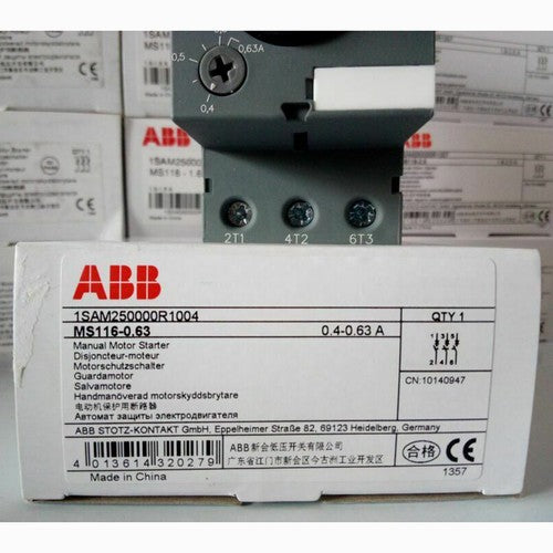 one  ABB MS116-0.63 0.4-0.63A Circuit Breaker Manual Motor Starter Free ship