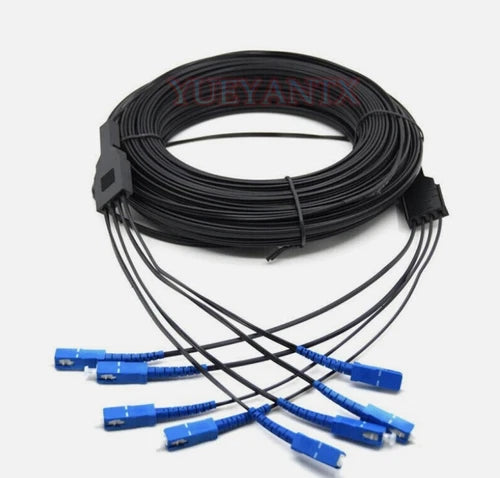 FTTH Fiber Optic Drop Cable SM Fiber Patch Cord 400M Steel Wire 4 Cores Outdoor