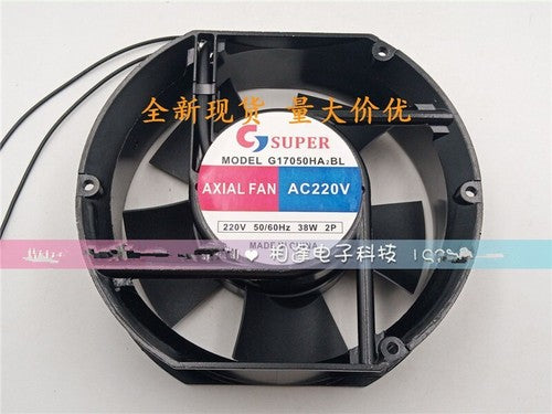 1 PCS SUPER Fan G17050HA2BL AC220V 38W 17251 17cm 2 wire AXIAL FAN