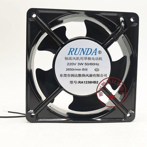 1 PCS RUNDA Fan RA1238HB2 AC220V 12038 12cm 2 wire aluminum frame cooling fan