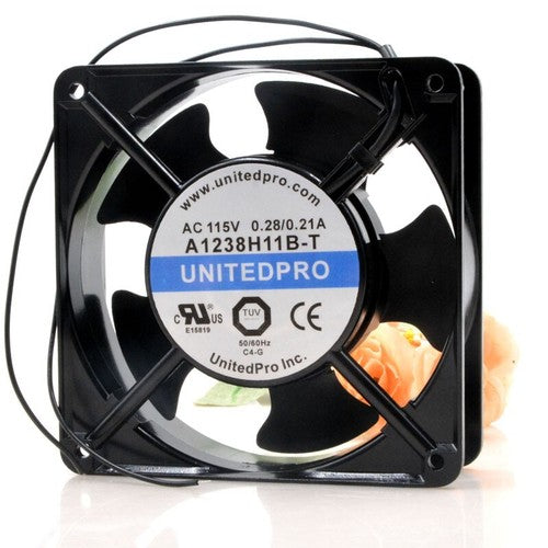 1 pcs UNITEDPRO Fan A1238H11B-T AC 115V 12038 12CM 2 wire Cabinet Cooling fan
