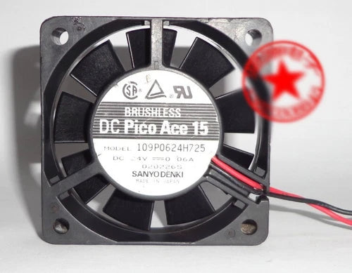 Qty:1pc inverter fan 109P0624H725 6015 6CM 24V 0.06A