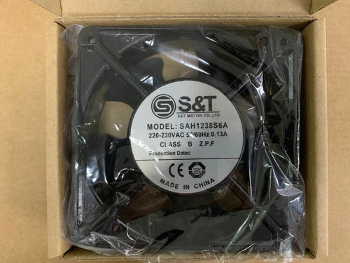 S&T Fan SAH1238S6A AC 220V 0.13A 12CM 120*120*38MM 2 Wire