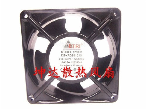 1 pcs ETRI Fan 129XR0281010 AC208-240V 12038 12cm 2 wire Aluminum frame fan