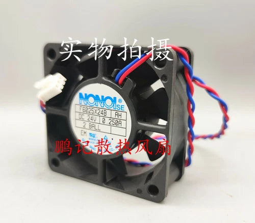 1PC   2-wire cooling fan 6025 6CM Fan  F6025X24B AH DC24V 0.25A