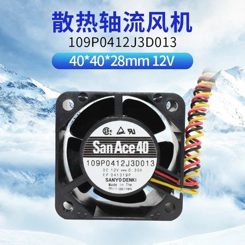 Qty:1pc High Air Volume Cooling Fan 109P0412J3D013 12V 0.35A 4028 40mm