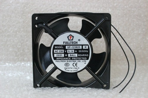 1 PCS FULLTECH Fan UF-123823H AC 230V 0.14A 12CM 12038 2 Wire Aluminum frame