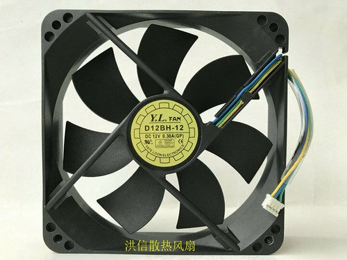 1 PCS YATE LOON Fan YaLn FAN D12BH-12 DC 12V 0.30A 4 Pin 12025 12CM