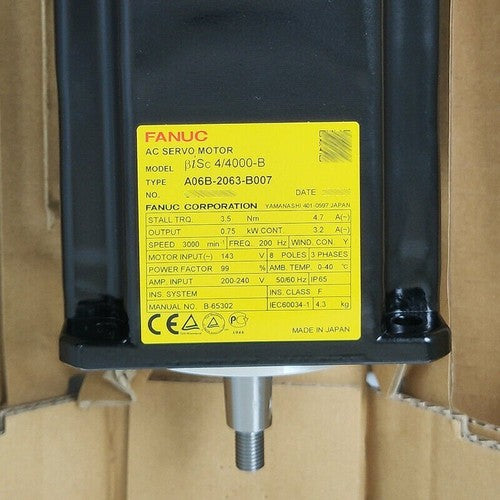 For FANUC A06B-2063-B007  servo motor Free Shipping
