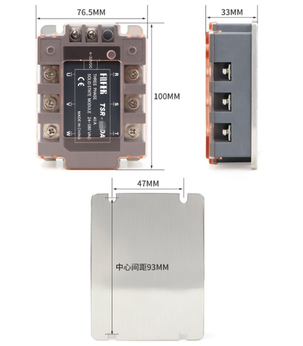 Three-phase solid state relay 25A TSR-25DA DC control AC 4-32VDC 24-380VAC