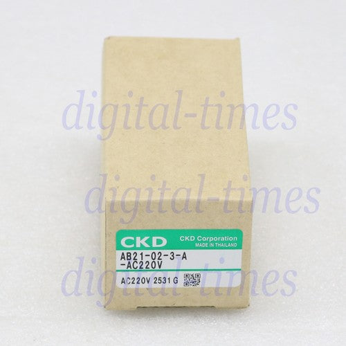 One For CKD  AB21-02-3-A-AC220V Solenoid Valve Free Shipping
