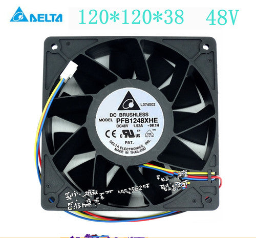 1 PCS Delta Fan PFB1248XHE 48V 1.92A 12038 12CM 4-Pin Double Ball cooling fan