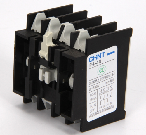 CHNT AC contactor CJX2 CJX4 LC1 auxiliary contact F4-40 4 normally open