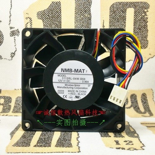 1 PCS NMB Fan 3115RL-04W-B66 DC 12V 0.96A 8038 8CM 4 pin cooling fan