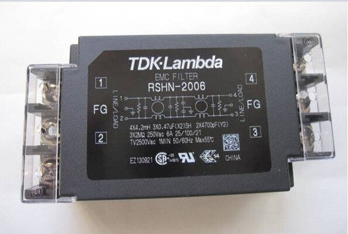 TDK Lambda RSHN-2006 High Attenuation 250VAC6A EMC Single Phase Power Filter