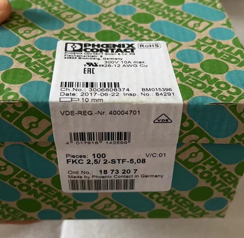 10 pcs   connector  CONTACT 1873207 FKC2.5/2-STF-5.08 PCB